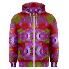 Shimmering Pond With Lotus Bloom Men s Zipper Hoodie by pepitasart