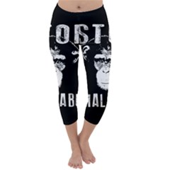 Stop Animal Abuse - Chimpanzee  Capri Winter Leggings  by Valentinaart