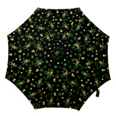 St Patricks Day Pattern Hook Handle Umbrellas (large) by Valentinaart