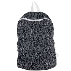 Elio s Shirt Faces In White Outlines On Black Crying Scene Foldable Lightweight Backpack