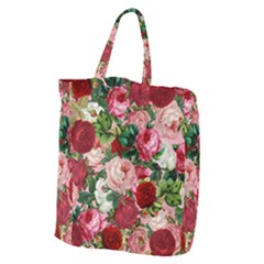 Rose Bushes Giant Grocery Zipper Tote