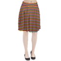 Horizontal Gay Pride Rainbow Flag Pin Stripes Pleated Skirt View1