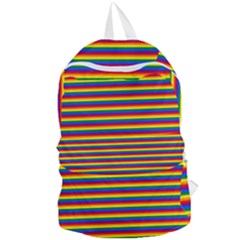 Horizontal Gay Pride Rainbow Flag Pin Stripes Foldable Lightweight Backpack