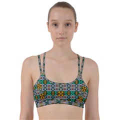 Rainbow Flowers And Decorative Peace Line Them Up Sports Bra by pepitasart