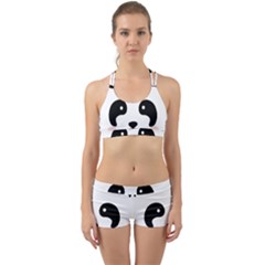 Panda  Back Web Sports Bra Set