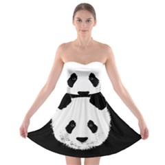 Panda  Strapless Bra Top Dress by Valentinaart