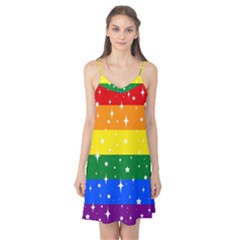 Sparkly Rainbow Flag Camis Nightgown by Valentinaart