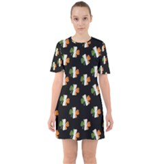 Irish Clover Sixties Short Sleeve Mini Dress