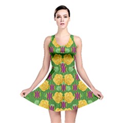 Roses Dancing On  Tulip Fields Forever Reversible Skater Dress by pepitasart