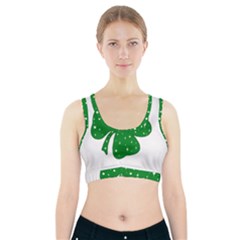 Sparkly Clover Sports Bra With Pocket by Valentinaart