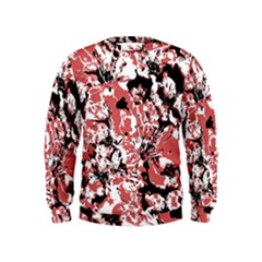 Textured Floral Collage Kids  Sweatshirt by dflcprints