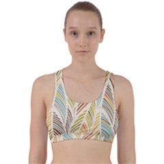 Decorative  Seamless Pattern Back Weave Sports Bra by TastefulDesigns