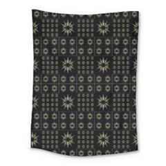 Dark Ethnic Stars Motif Pattern Medium Tapestry by dflcprints