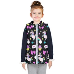 Cute Unicorn Pattern Kid s Puffer Vest by Valentinaart