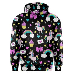 Cute Unicorn Pattern Men s Overhead Hoodie by Valentinaart