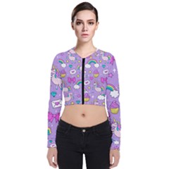 Cute Unicorn Pattern Bomber Jacket by Valentinaart