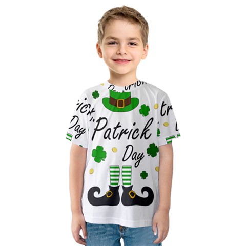 St Patricks Leprechaun Kids  Sport Mesh Tee by Valentinaart