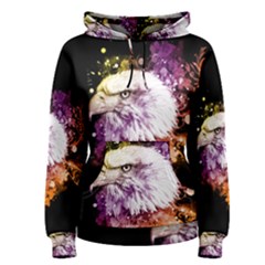 Awesome Eagle With Flowers Women s Pullover Hoodie by FantasyWorld7