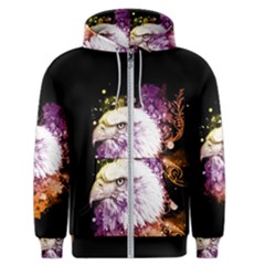 Awesome Eagle With Flowers Men s Zipper Hoodie