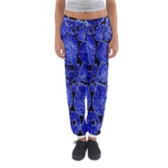 Neon Abstract Cobalt Blue Wood Women s Jogger Sweatpants by Nexatart