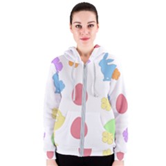 Easter Patches  Women s Zipper Hoodie by Valentinaart