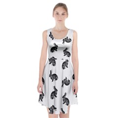 Rabbit Pattern Racerback Midi Dress by Valentinaart