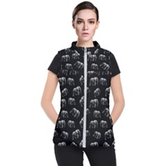 Elephant Pattern Women s Puffer Vest