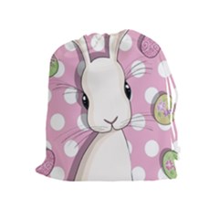 Easter Bunny  Drawstring Pouches (extra Large) by Valentinaart