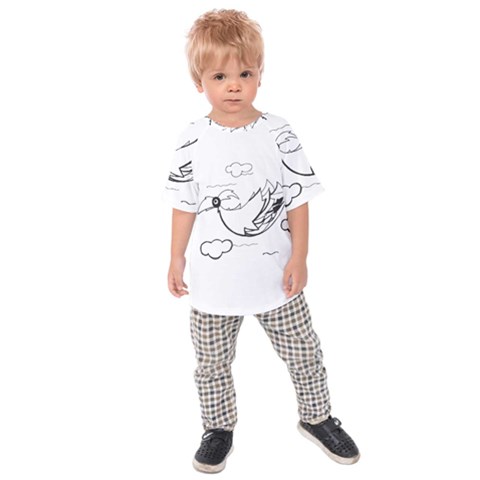 Bird Kids Raglan Tee by ValentinaDesign