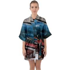 Breaking News Quarter Sleeve Kimono Robe by redmaidenart