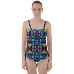 P 841 Twist Front Tankini Set