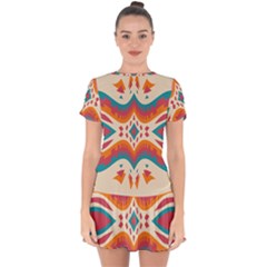 Symmetric Distorted Shapes                                 Drop Hem Mini Chiffon Dress by LalyLauraFLM