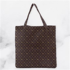 Louis Dachshund  Luxury Dog Attire Grocery Tote Bag by PodArtist