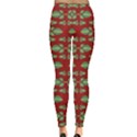 Tropical Stylized Floral Pattern Leggings  View2