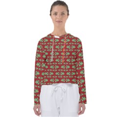 Tropical Stylized Floral Pattern Women s Slouchy Sweat by dflcprints