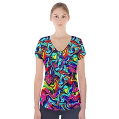 Pattern-34 Short Sleeve Front Detail Top