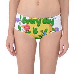 Earth Day Mid-waist Bikini Bottoms by Valentinaart