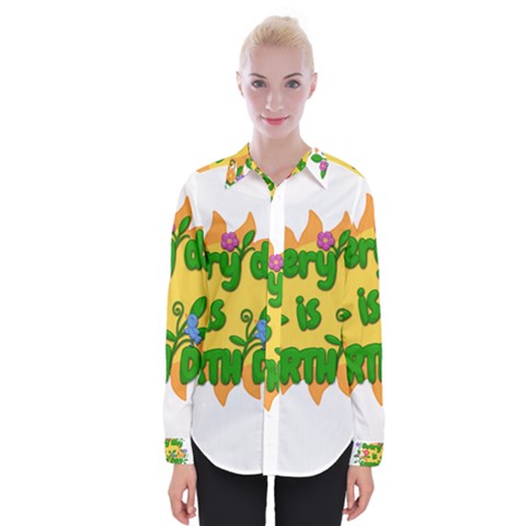 Earth Day Womens Long Sleeve Shirt by Valentinaart