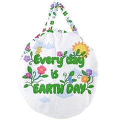 Earth Day Giant Round Zipper Tote by Valentinaart