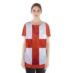 England Flag Skirt Hem Sports Top by Valentinaart