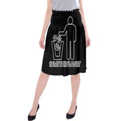 Save The Planet - Religions  Midi Beach Skirt by Valentinaart