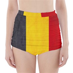 Belgium Flag High-waisted Bikini Bottoms by Valentinaart