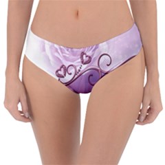 Wonderful Soft Violet Roses With Hearts Reversible Classic Bikini Bottoms