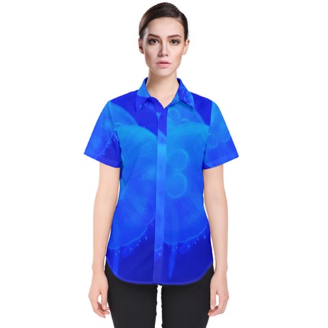 Blue Jellyfish 1 Women s Short Sleeve Shirt by trendistuff