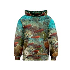 Coral Garden 1 Kids  Pullover Hoodie by trendistuff