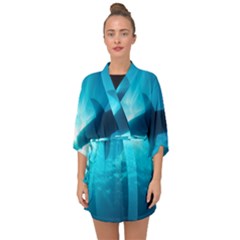 Great White Shark 6 Half Sleeve Chiffon Kimono by trendistuff