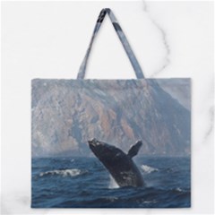 Humpback 1 Zipper Large Tote Bag by trendistuff