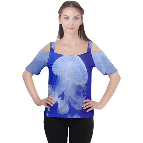 Spotted Jellyfish Cutout Shoulder Tee by trendistuff