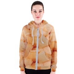 Cantaloupe Women s Zipper Hoodie by trendistuff