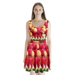 Melon Balls Split Back Mini Dress  by trendistuff